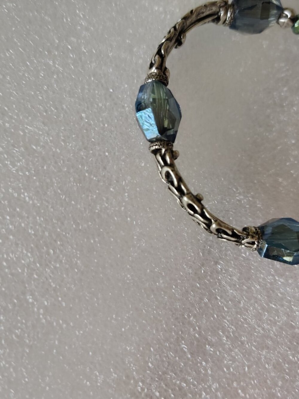 Alex and Ani Blue Crystal Enchanted Solstice Bangle "look at this Beauty" 408